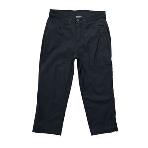 Eddie Bauer‎ Pants Women's Size 6 Black Cargo Capri Athletic Hiking Trail Work